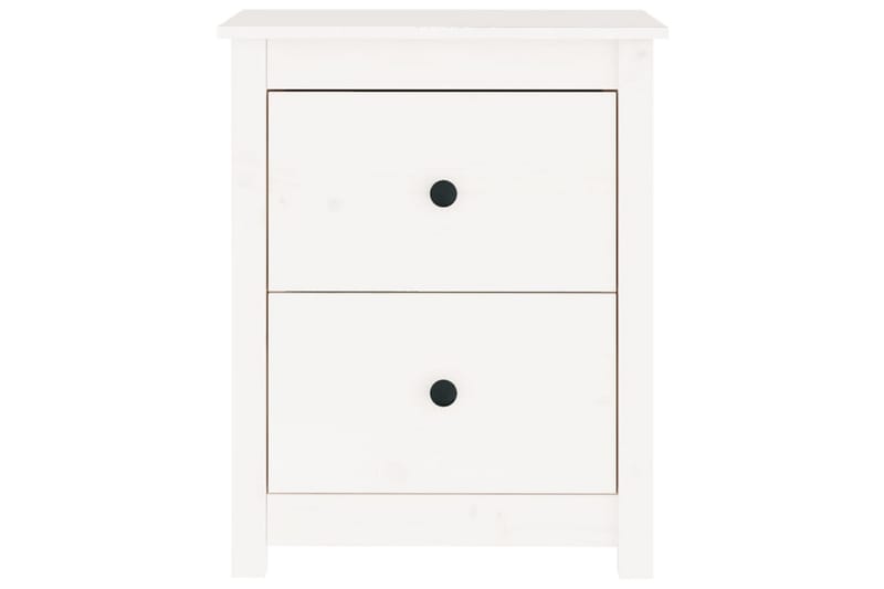 beBasic Nattbord hvit 50x35x61,5 heltre furu - Hvit - Møbler - Bord - Avlastningsbord - Sengebord & nattbord
