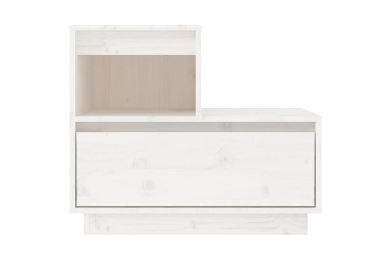 beBasic Nattbord hvit 60x34x51 heltre furu - Hvit - Møbler - Bord - Avlastningsbord - Sengebord & nattbord
