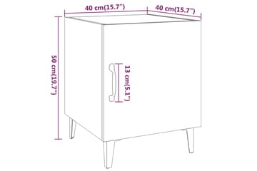 beBasic Nattbord hvit konstruert tre - Hvit - Møbler - Bord - Avlastningsbord - Sengebord & nattbord