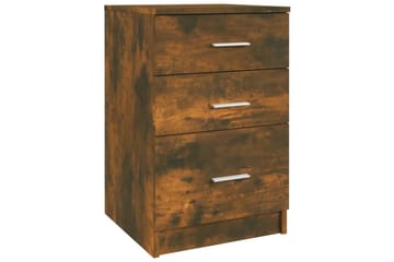beBasic Nattbord røkt eik 40x40x63 cm konstruert tre - Brun - Møbler - Bord - Avlastningsbord - Sengebord & nattbord