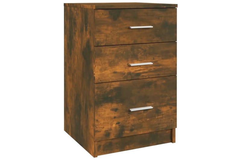 beBasic Nattbord røkt eik 40x40x63 cm konstruert tre - Brun - Møbler - Bord - Avlastningsbord - Sengebord & nattbord
