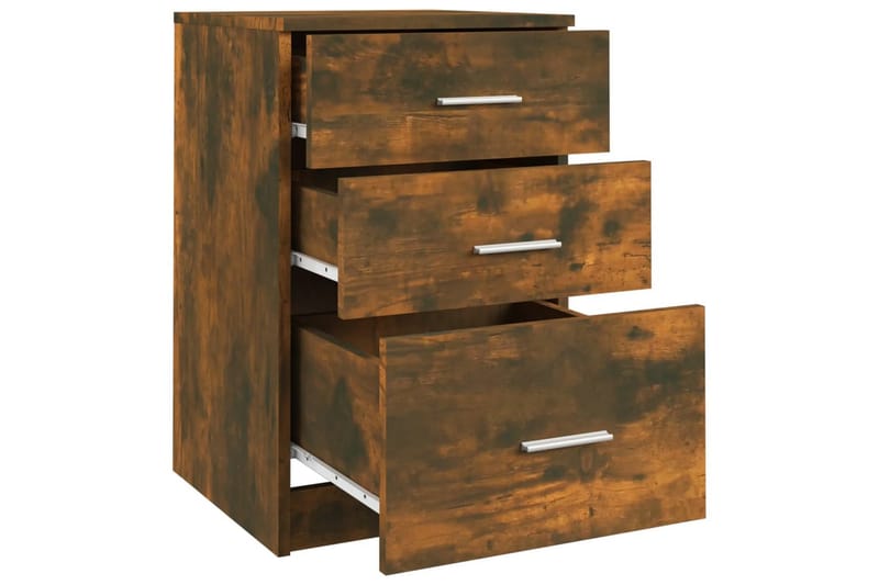 beBasic Nattbord røkt eik 40x40x63 cm konstruert tre - Brun - Møbler - Bord - Avlastningsbord - Sengebord & nattbord