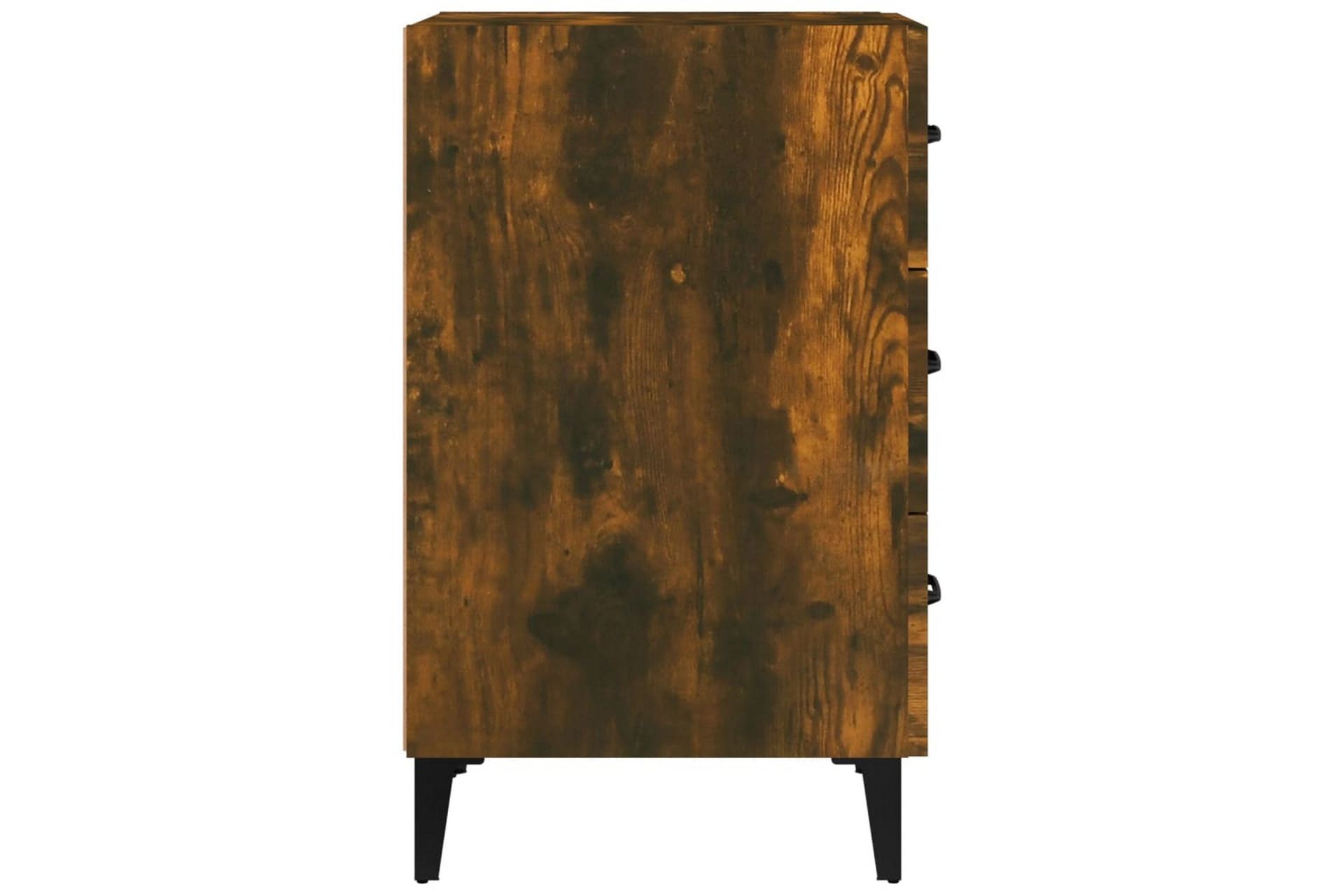 beBasic Nattbord røkt eik 40x40x66 cm konstruert tre - Brun - Møbler - Bord - Avlastningsbord - Sengebord & nattbord