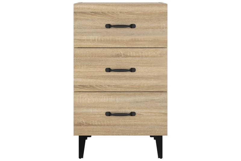 beBasic Nattbord sonoma eik 40x40x66 cm konstruert tre - Brun - Sengebord & nattbord