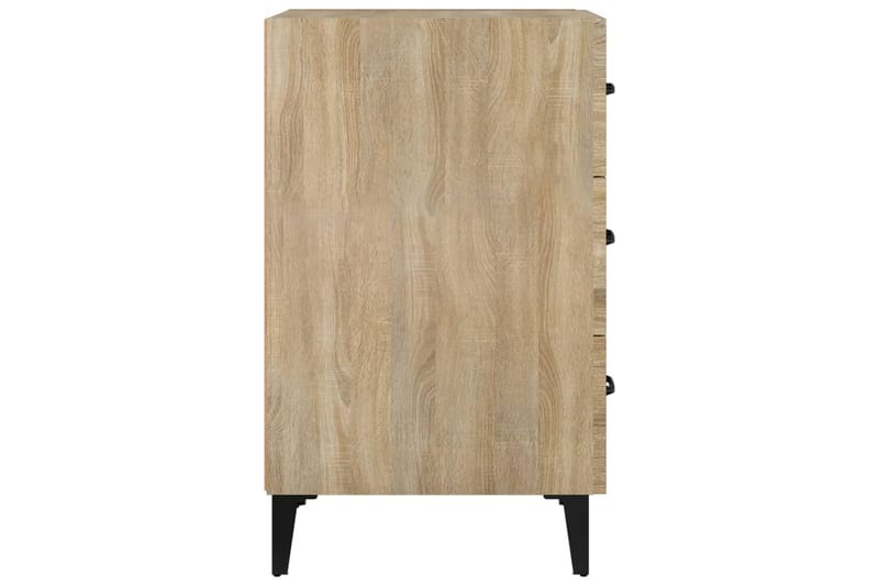 beBasic Nattbord sonoma eik 40x40x66 cm konstruert tre - Brun - Sengebord & nattbord