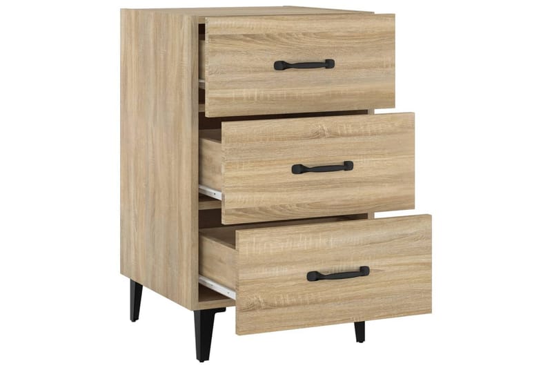 beBasic Nattbord sonoma eik 40x40x66 cm konstruert tre - Brun - Møbler - Bord - Avlastningsbord - Sengebord & nattbord
