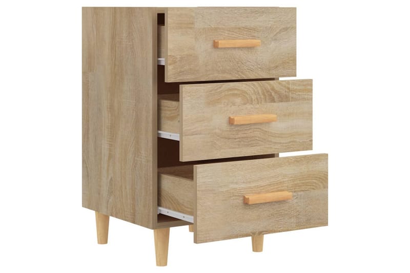 beBasic Nattbord sonoma eik 40x40x66 cm konstruert tre - Brun - Møbler - Bord - Avlastningsbord - Sengebord & nattbord