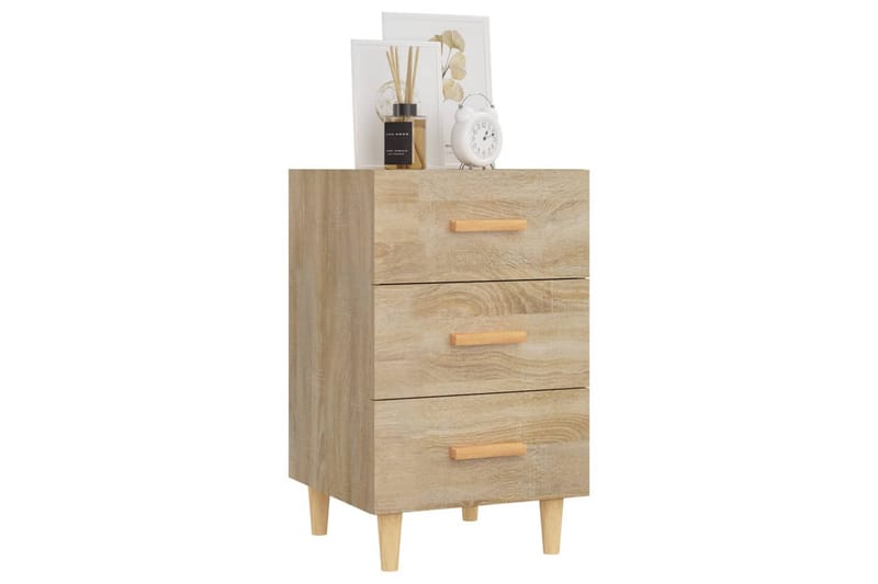 beBasic Nattbord sonoma eik 40x40x66 cm konstruert tre - Brun - Møbler - Bord - Avlastningsbord - Sengebord & nattbord