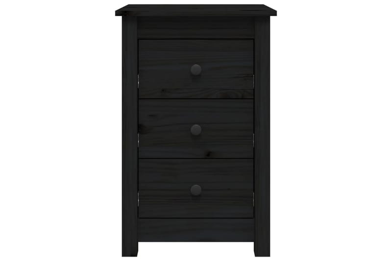beBasic Nattbord svart 40x35x61,5 heltre furu - Svart - Møbler - Bord - Avlastningsbord - Sengebord & nattbord