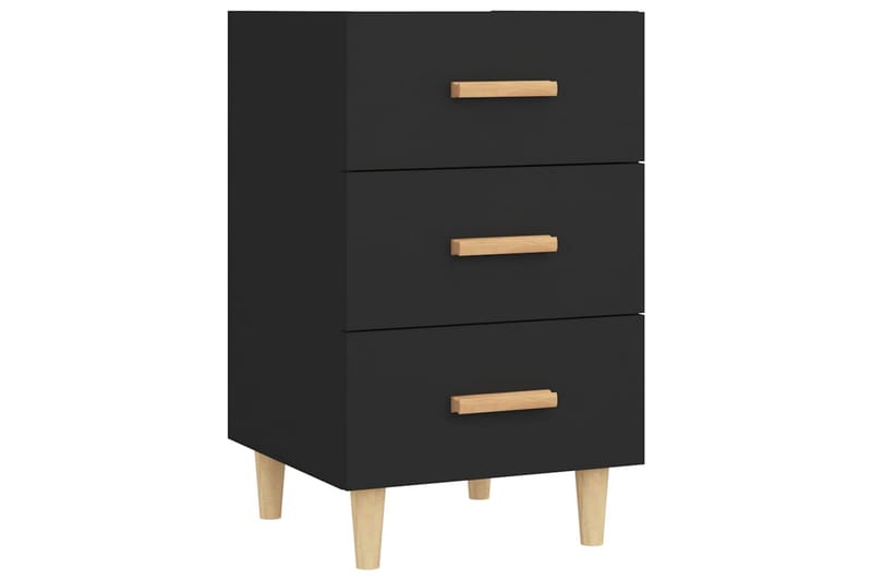 beBasic Nattbord svart 40x40x66 cm konstruert tre - Svart - Møbler - Bord - Avlastningsbord - Sengebord & nattbord