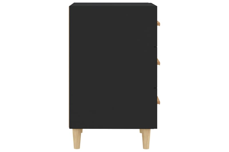 beBasic Nattbord svart 40x40x66 cm konstruert tre - Svart - Møbler - Bord - Avlastningsbord - Sengebord & nattbord
