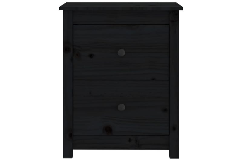 beBasic Nattbord svart 50x35x61,5 heltre furu - Svart - Møbler - Bord - Avlastningsbord - Sengebord & nattbord