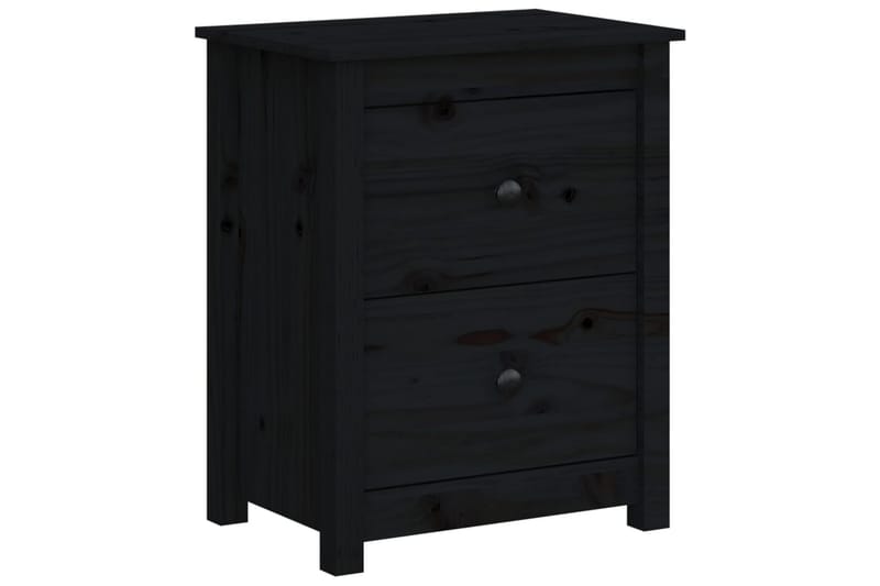 beBasic Nattbord svart 50x35x61,5 heltre furu - Svart - Møbler - Bord - Avlastningsbord - Sengebord & nattbord