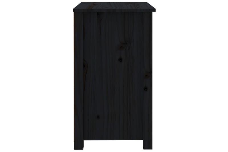 beBasic Nattbord svart 50x35x61,5 heltre furu - Svart - Møbler - Bord - Avlastningsbord - Sengebord & nattbord