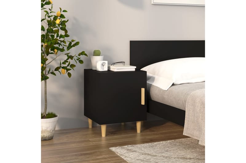 beBasic Nattbord svart konstruert tre - Svart - Møbler - Bord - Avlastningsbord - Sengebord & nattbord