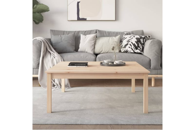 beBasic Salongbord 100x100x40 cm heltre furu - Brun - Møbler - Bord - Avlastningsbord - Lampebord & sidebord