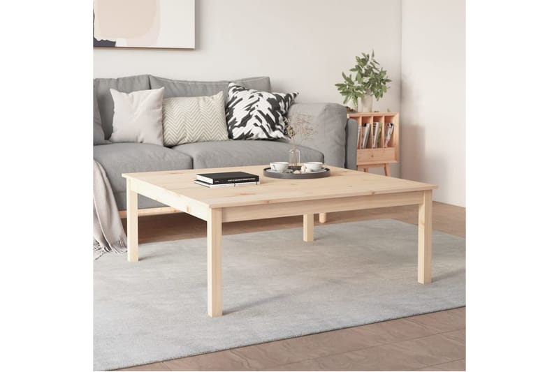 beBasic Salongbord 100x100x40 cm heltre furu - Brun - Møbler - Bord - Avlastningsbord - Lampebord & sidebord