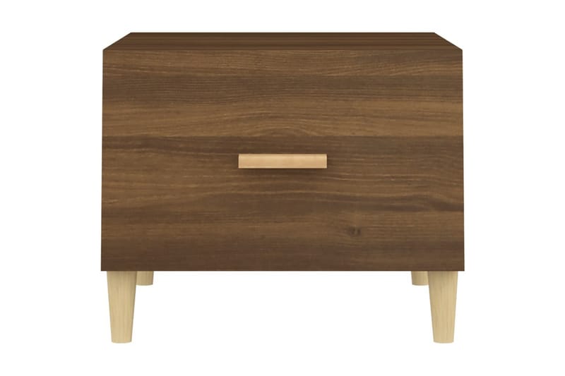 beBasic Salongbord 2 stk brun eik 50x50x40 cm konstruert tre - Brun - Møbler - Bord - Avlastningsbord - Lampebord & sidebord