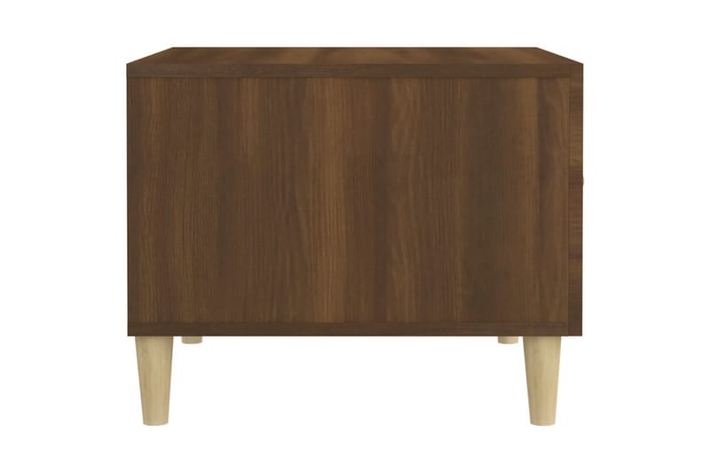 beBasic Salongbord 2 stk brun eik 50x50x40 cm konstruert tre - Brun - Møbler - Bord - Avlastningsbord - Lampebord & sidebord