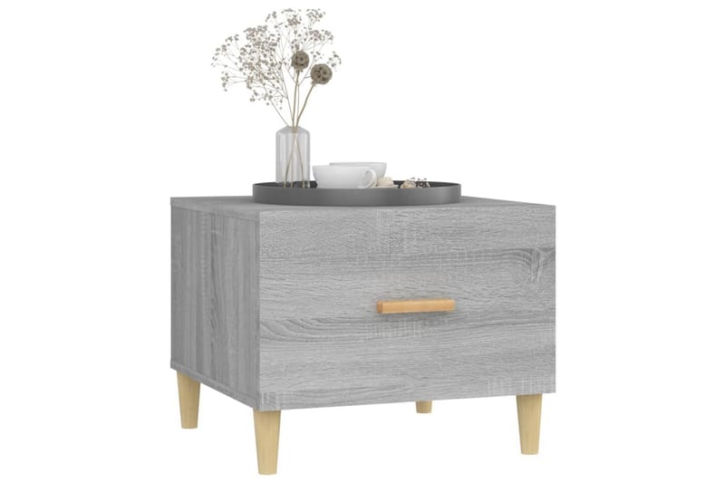 beBasic Salongbord 2 stk grå sonoma 50x50x40 cm konstruert tre - GrÃ¥ - Møbler - Bord - Avlastningsbord - Lampebord & sidebord