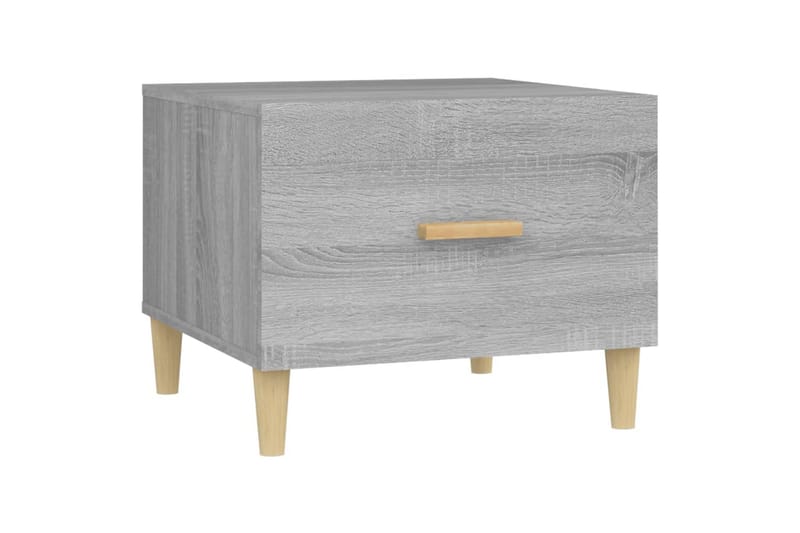 beBasic Salongbord 2 stk grå sonoma 50x50x40 cm konstruert tre - GrÃ¥ - Møbler - Bord - Avlastningsbord - Lampebord & sidebord