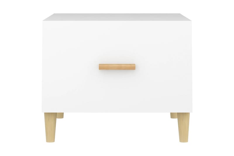 beBasic Salongbord 2 stk hvit 50x50x40 cm konstruert tre - Hvit - Møbler - Bord - Avlastningsbord - Lampebord & sidebord