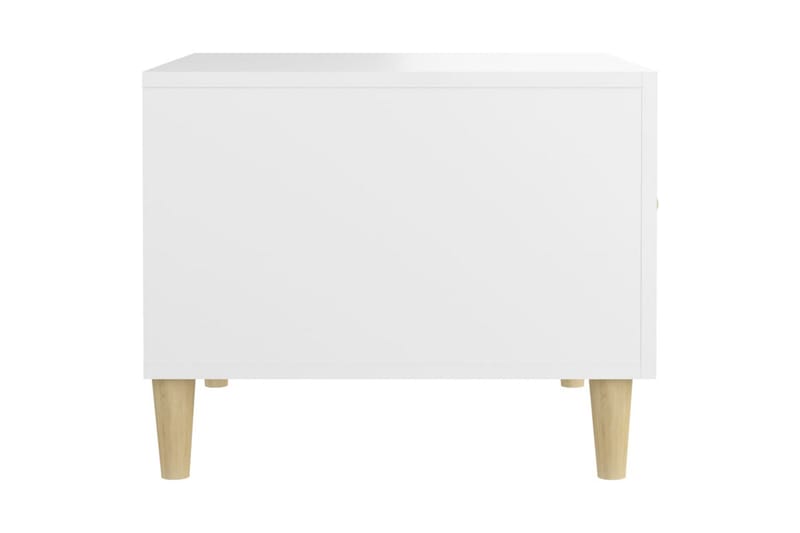 beBasic Salongbord 2 stk hvit 50x50x40 cm konstruert tre - Hvit - Møbler - Bord - Avlastningsbord - Lampebord & sidebord