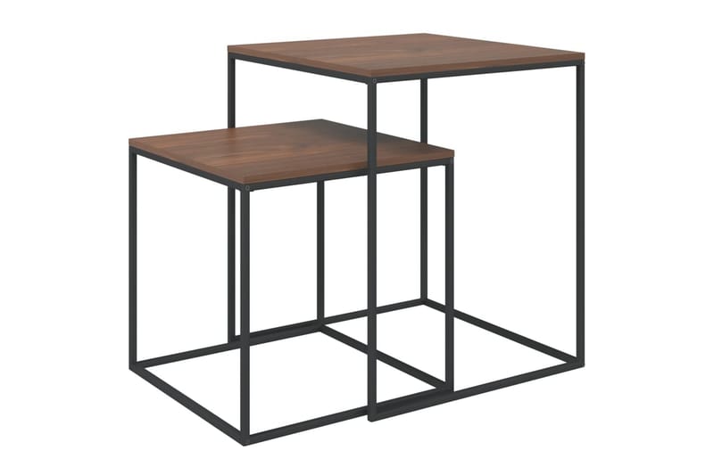 beBasic Salongbord 2 stk konstruert tre og metall - Svart - Møbler - Bord - Avlastningsbord - Lampebord & sidebord