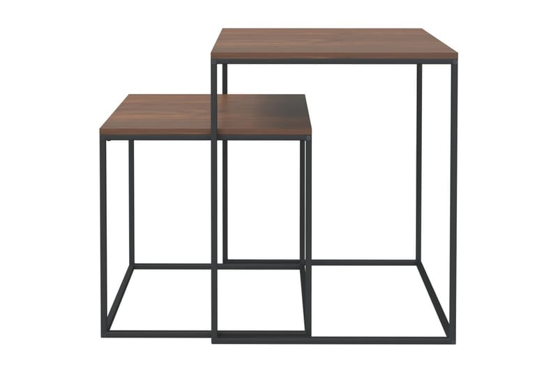 beBasic Salongbord 2 stk konstruert tre og metall - Svart - Møbler - Bord - Avlastningsbord - Lampebord & sidebord