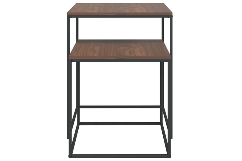 beBasic Salongbord 2 stk konstruert tre og metall - Svart - Møbler - Bord - Avlastningsbord - Lampebord & sidebord