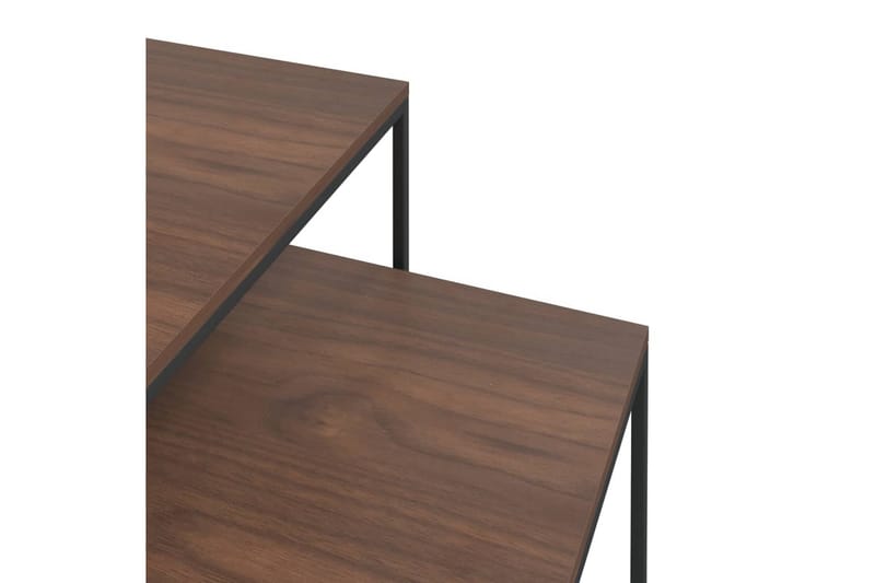 beBasic Salongbord 2 stk konstruert tre og metall - Svart - Møbler - Bord - Avlastningsbord - Lampebord & sidebord
