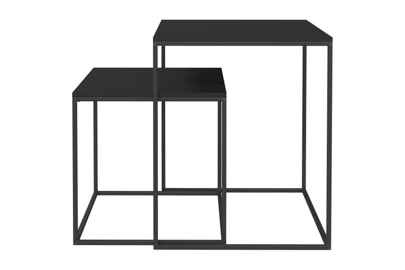 beBasic Salongbord 2 stk konstruert tre og metall - Svart - Møbler - Bord - Avlastningsbord - Lampebord & sidebord