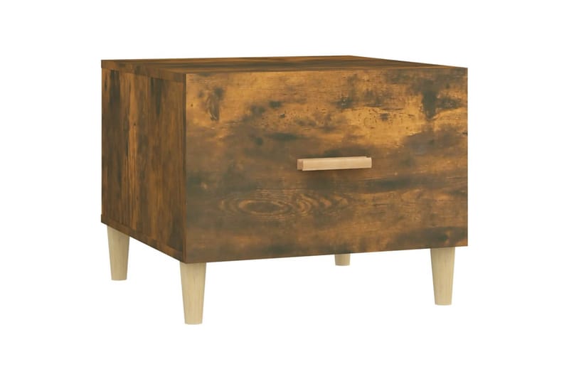 beBasic Salongbord 2 stk røkt eik 50x50x40 cm konstruert tre - Brun - Møbler - Bord - Avlastningsbord - Lampebord & sidebord