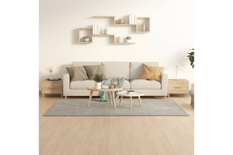 beBasic Salongbord 2 stk sonoma eik 50x50x40 cm konstruert tre - Brun - Møbler - Bord - Avlastningsbord - Lampebord & sidebord
