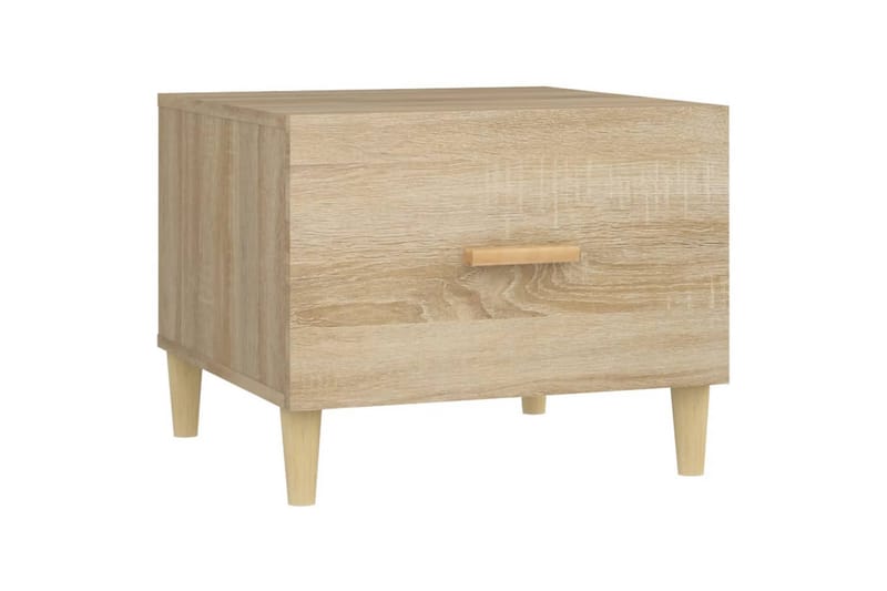 beBasic Salongbord 2 stk sonoma eik 50x50x40 cm konstruert tre - Brun - Møbler - Bord - Avlastningsbord - Lampebord & sidebord