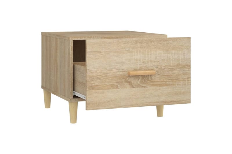 beBasic Salongbord 2 stk sonoma eik 50x50x40 cm konstruert tre - Brun - Møbler - Bord - Avlastningsbord - Lampebord & sidebord