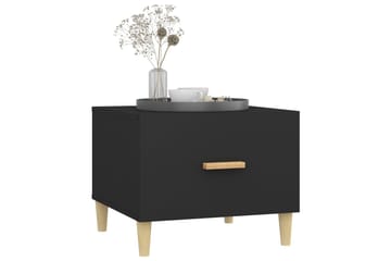 beBasic Salongbord 2 stk svart 50x50x40 cm konstruert tre - Svart - Møbler - Bord - Avlastningsbord - Lampebord & sidebord