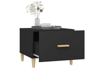 beBasic Salongbord 2 stk svart 50x50x40 cm konstruert tre - Svart - Møbler - Bord - Avlastningsbord - Lampebord & sidebord