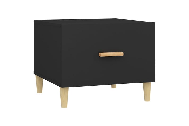 beBasic Salongbord 2 stk svart 50x50x40 cm konstruert tre - Svart - Møbler - Bord - Avlastningsbord - Lampebord & sidebord