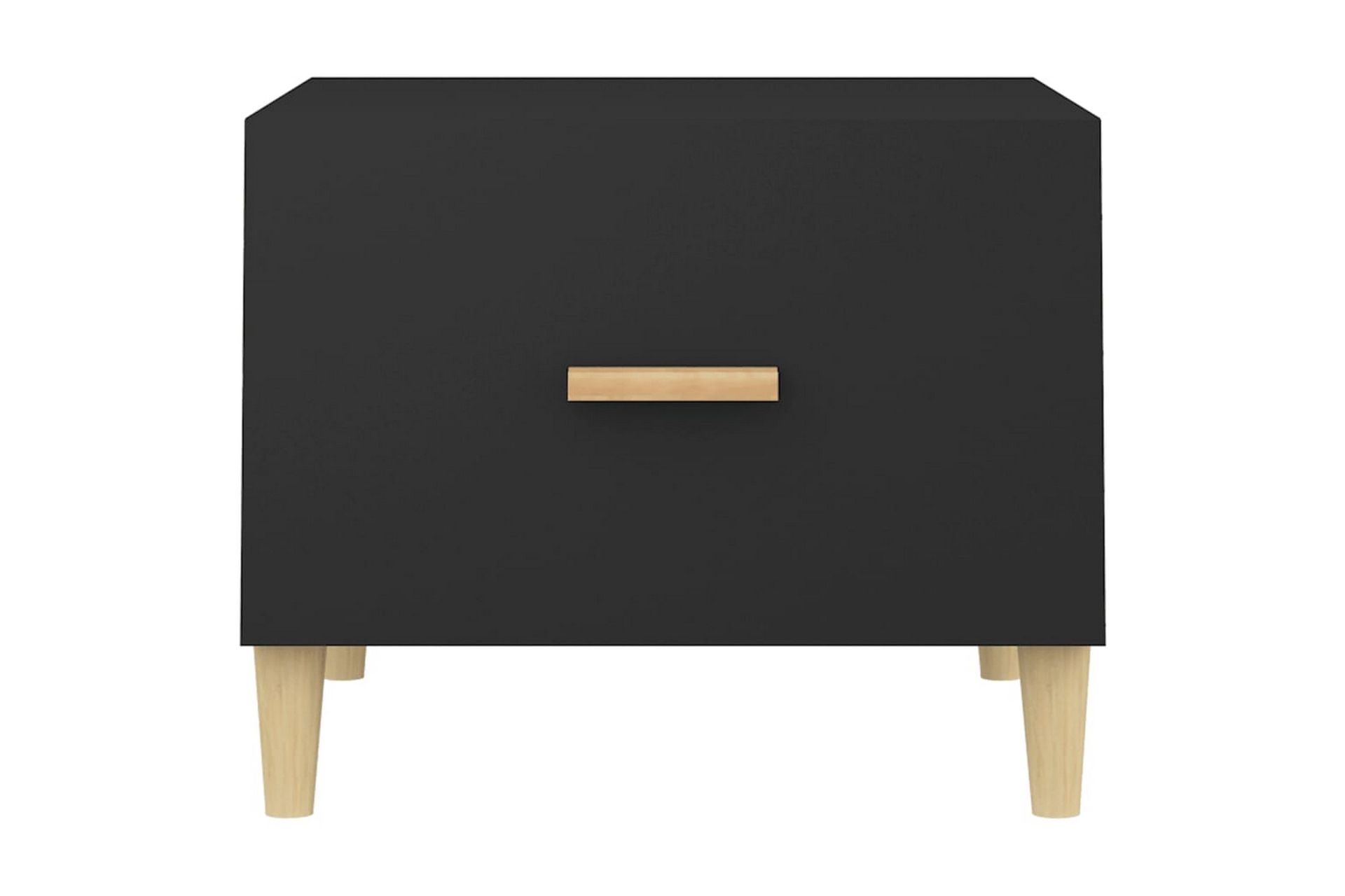 beBasic Salongbord 2 stk svart 50x50x40 cm konstruert tre - Svart - Møbler - Bord - Avlastningsbord - Lampebord & sidebord