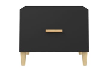 beBasic Salongbord 2 stk svart 50x50x40 cm konstruert tre - Svart - Møbler - Bord - Avlastningsbord - Lampebord & sidebord