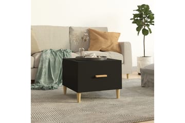 beBasic Salongbord 2 stk svart 50x50x40 cm konstruert tre - Svart - Møbler - Bord - Avlastningsbord - Lampebord & sidebord