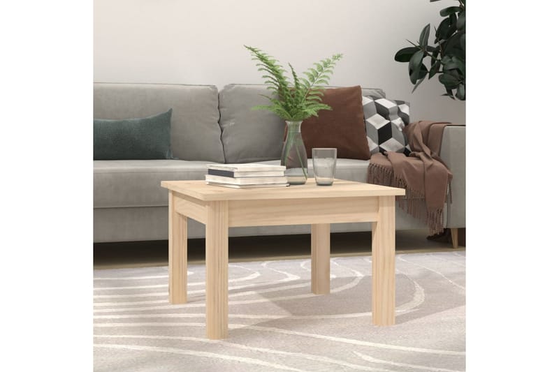 beBasic Salongbord 45x45x30 cm heltre furu - Brun - Møbler - Bord - Avlastningsbord - Lampebord & sidebord