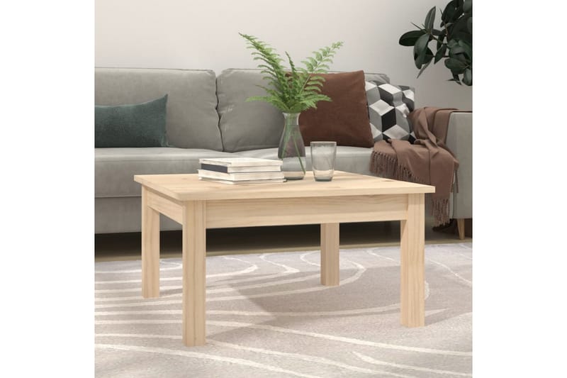 beBasic Salongbord 55x55x30 cm heltre furu - Brun - Møbler - Bord - Avlastningsbord - Lampebord & sidebord