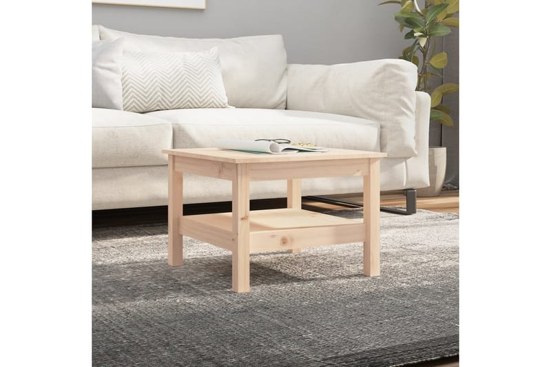 beBasic Salongbord 55x55x40 cm heltre furu - Brun - Møbler - Bord - Avlastningsbord - Lampebord & sidebord