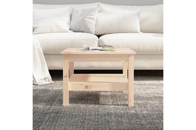 beBasic Salongbord 55x55x40 cm heltre furu - Brun - Møbler - Bord - Avlastningsbord - Lampebord & sidebord
