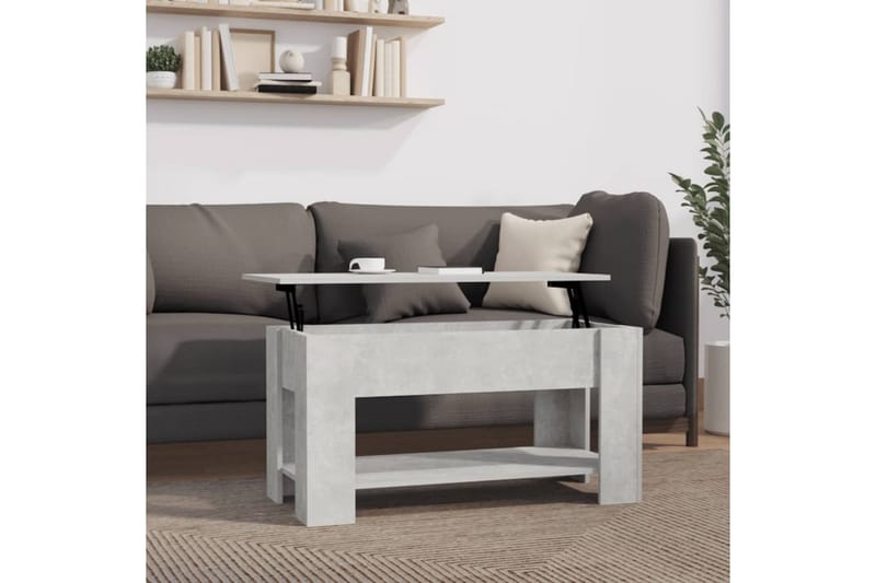 beBasic Salongbord betonggrå 101x49x52 cm konstruert tre - GrÃ¥ - Møbler - Bord - Avlastningsbord - Lampebord & sidebord