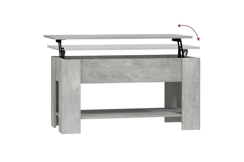 beBasic Salongbord betonggrå 101x49x52 cm konstruert tre - GrÃ¥ - Møbler - Bord - Avlastningsbord - Lampebord & sidebord