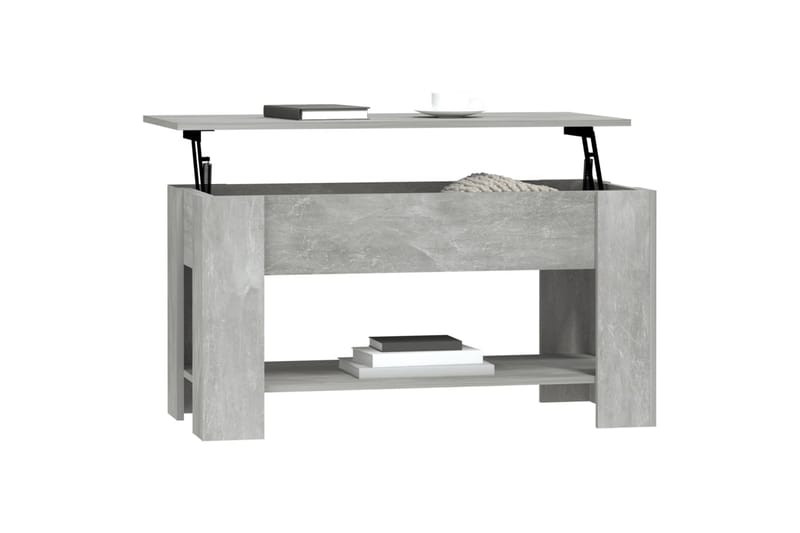 beBasic Salongbord betonggrå 101x49x52 cm konstruert tre - GrÃ¥ - Møbler - Bord - Avlastningsbord - Lampebord & sidebord