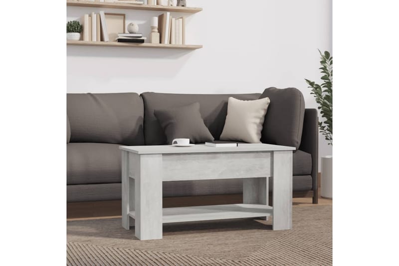 beBasic Salongbord betonggrå 101x49x52 cm konstruert tre - GrÃ¥ - Møbler - Bord - Avlastningsbord - Lampebord & sidebord